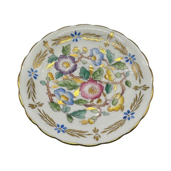 Royal Chelsea England Demitasse Cup & Saucer Set 385A Floral AOP Bone China EUC - Picture 9 of 10